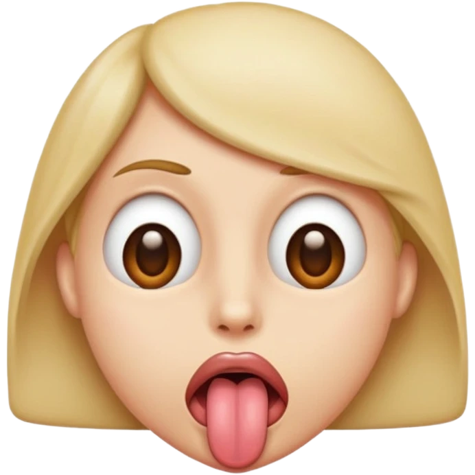 with tongue out and eyes rolled up ￼ emoji