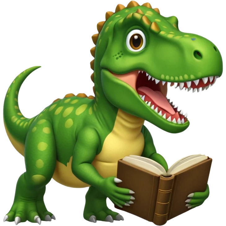 Trex holding a bible emoji