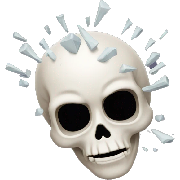 falling skull emoji