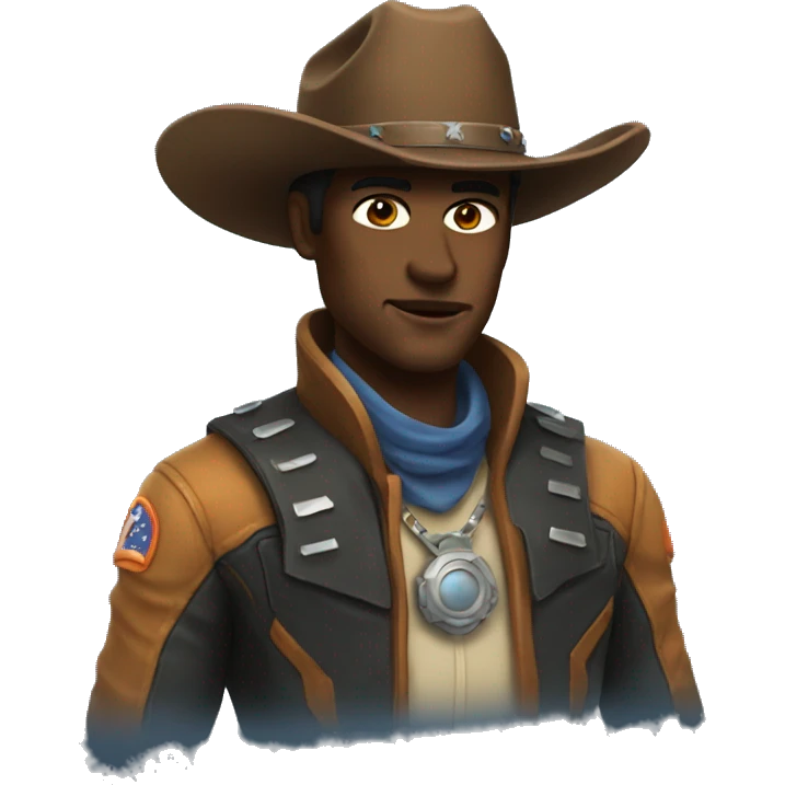 space cowboy with cowboy hat emoji