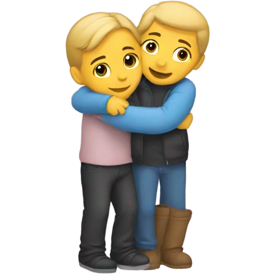 Friends hugging emoji