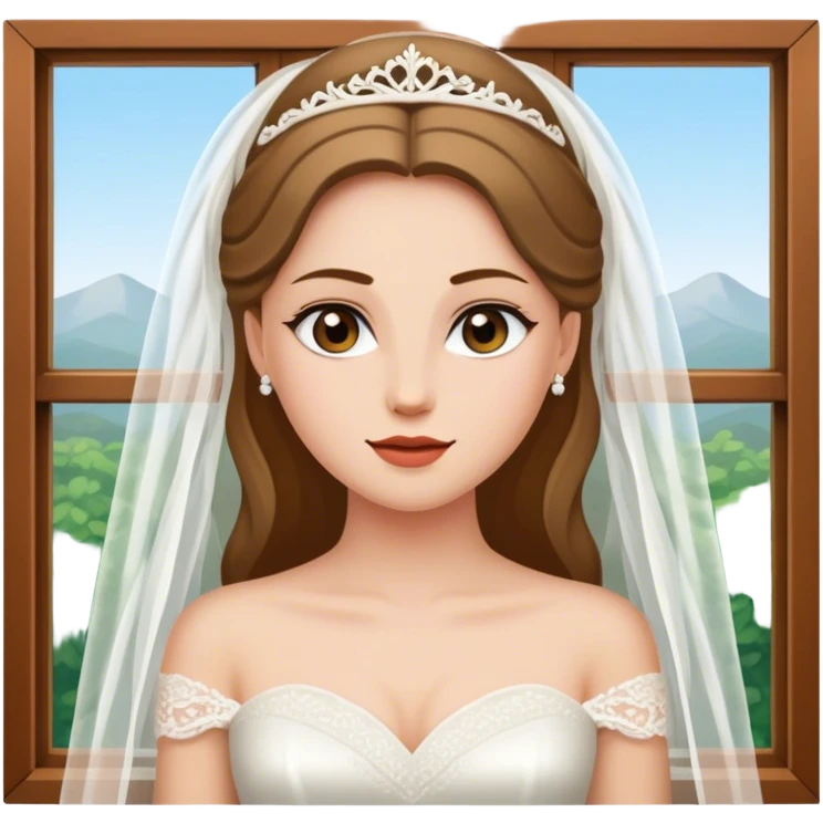 bride by window emoji