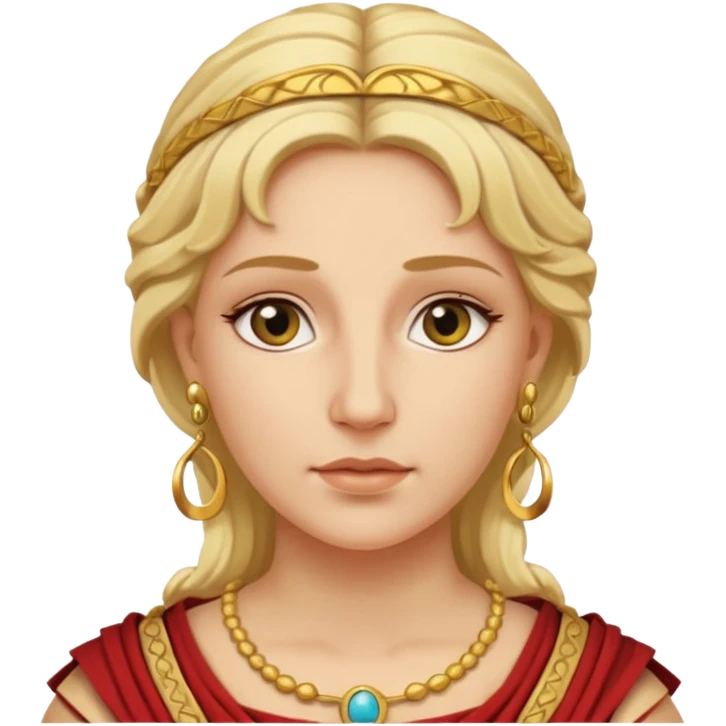 Ancient Roman woman with earrings and blonde hair emoji