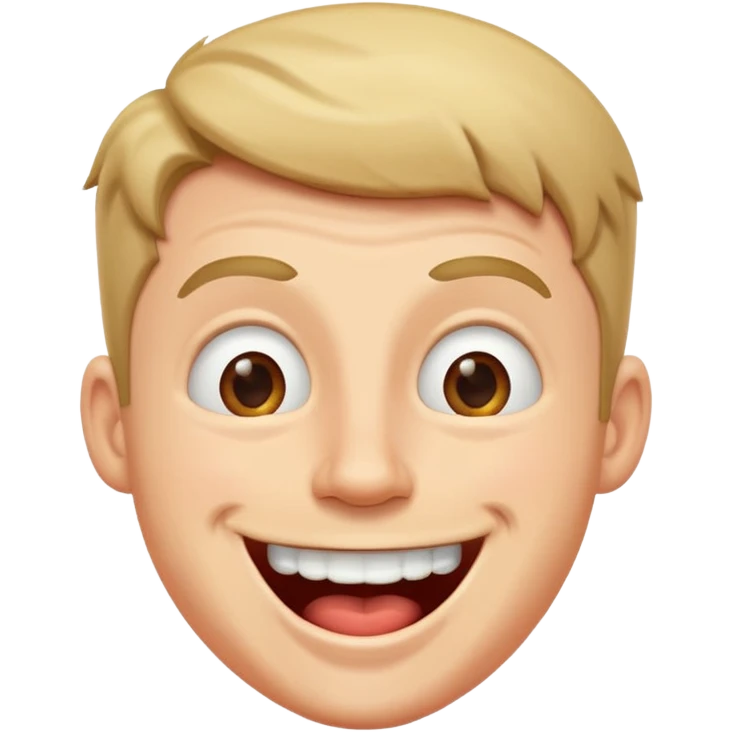 white man standing excited and drooling emoji