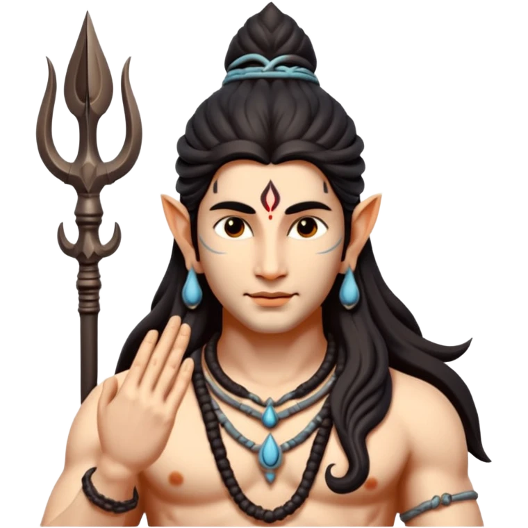 Lord shiva with trishul emoji