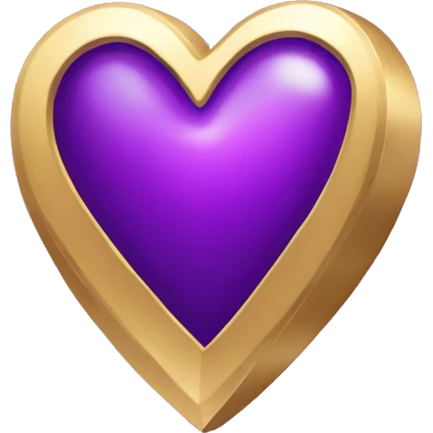 purple Heart with shining  emoji