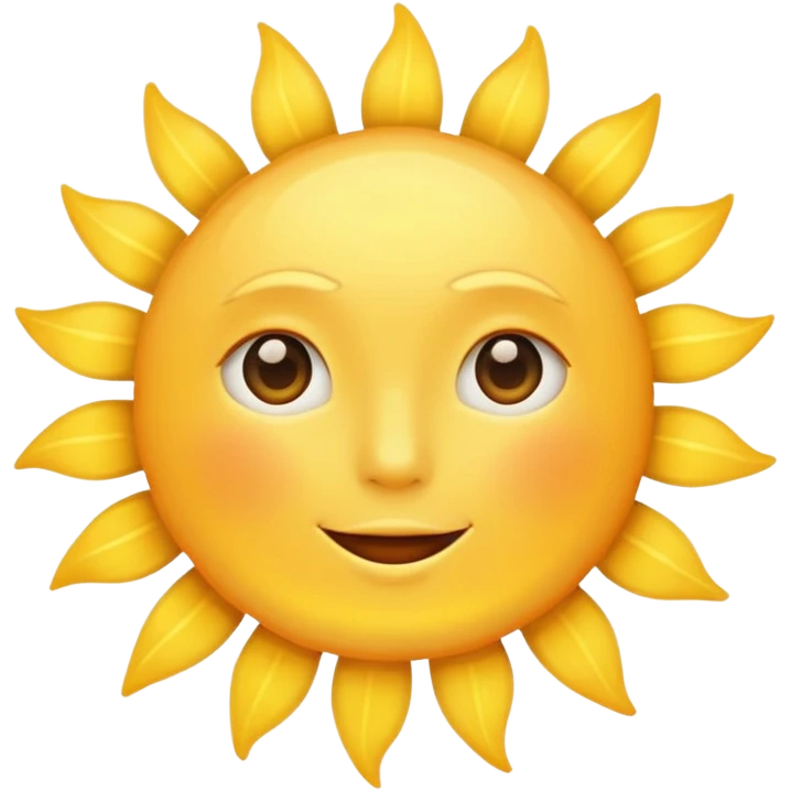 The light yellow sun emoji