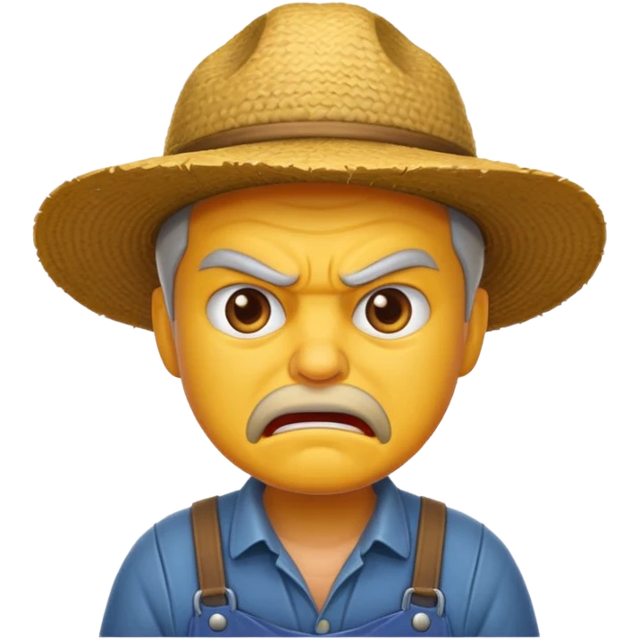 angry farmer  emoji