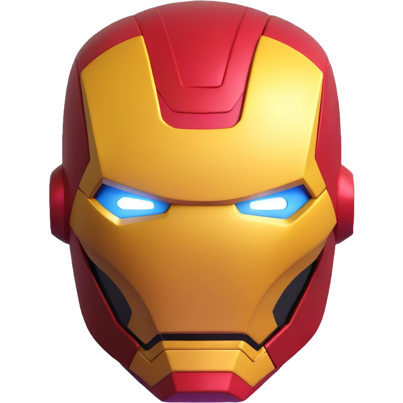 Iron Man superhero mask emoji