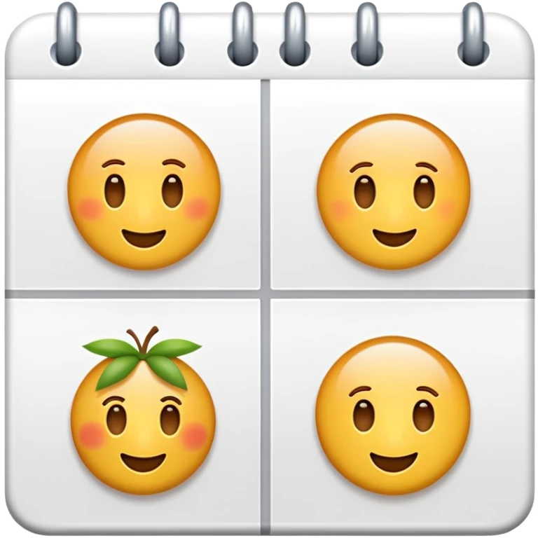 Make calendar emoji with 4 date on it emoji