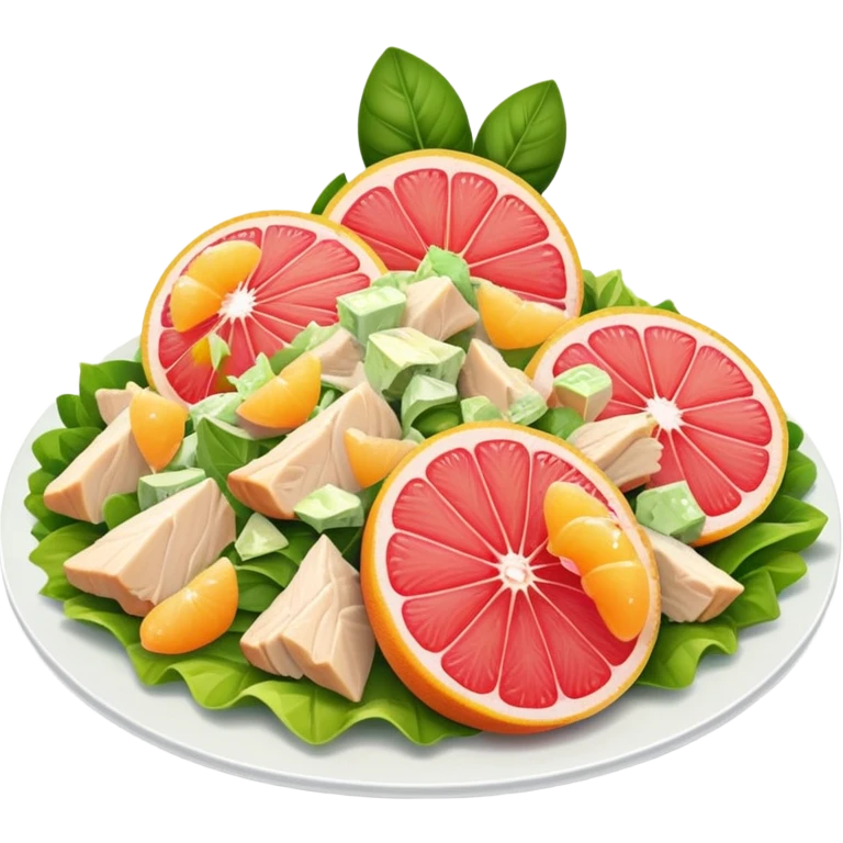 grapefruit and chicken salad emoji
