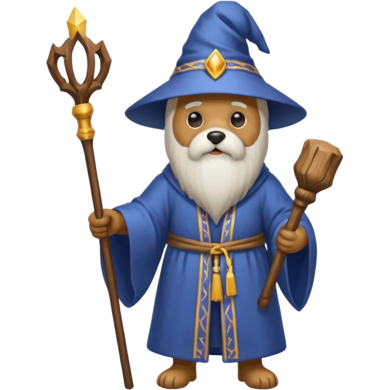 Dog wizard emoji