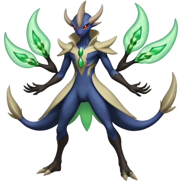 Darkrai-Cresselia-Zygarde-Electrike-Fakémon-fusion, full body emoji