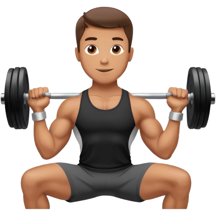 fit man wearing clothes lifting dumbbell,sideways photo emoji