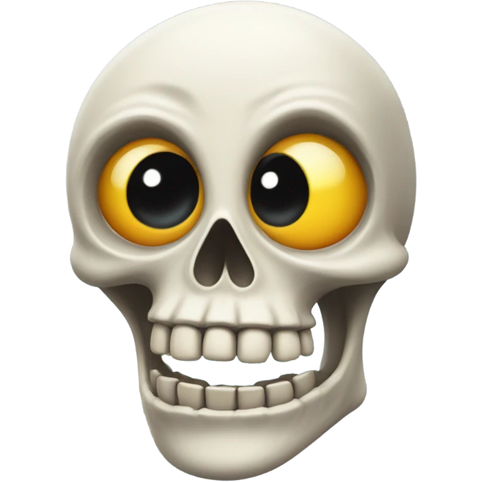 Skeleton head shocked emoji