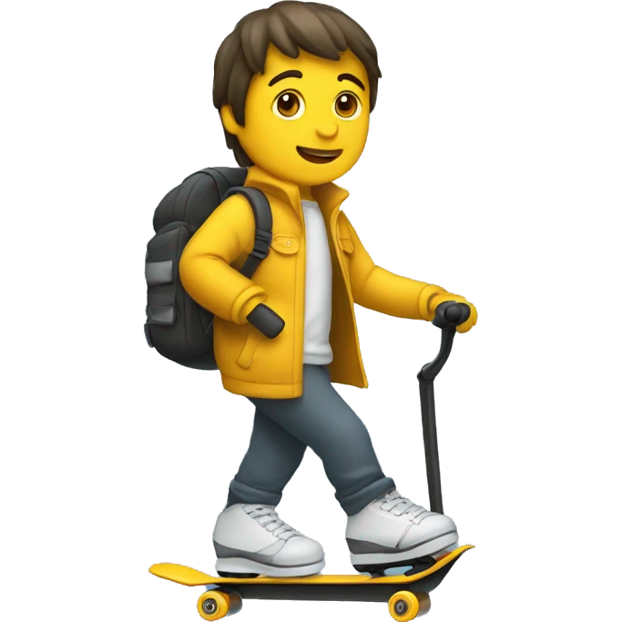 Mono en patinete emoji