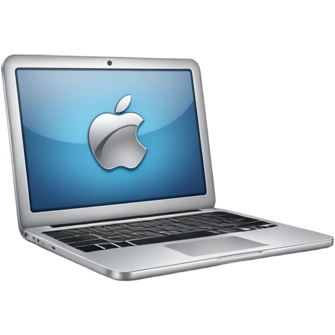 Modern silver laptop emoji