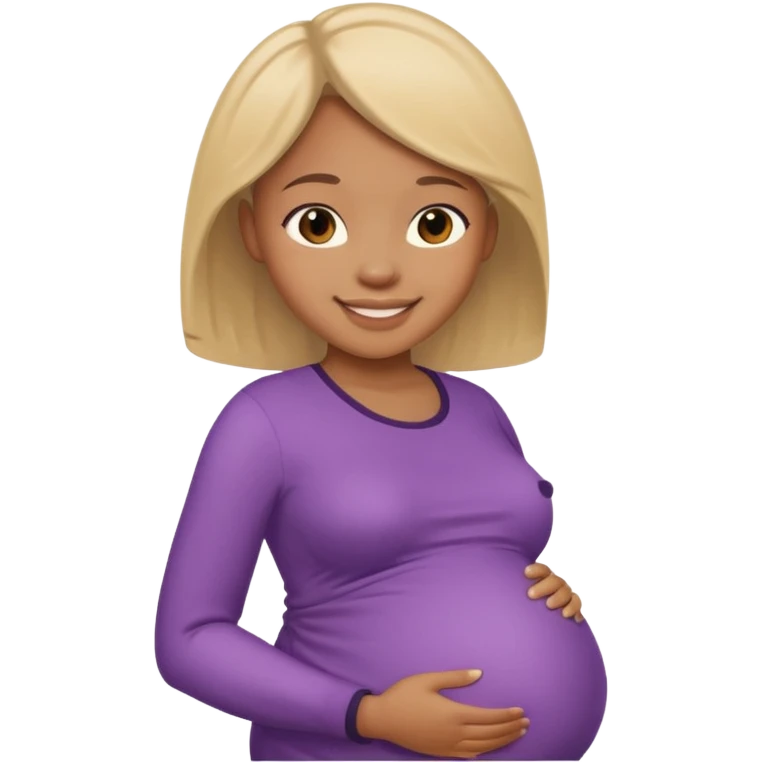 A pregnant black teen  emoji