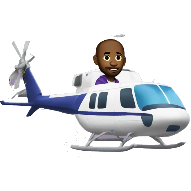 Kobe in a helicopter  emoji