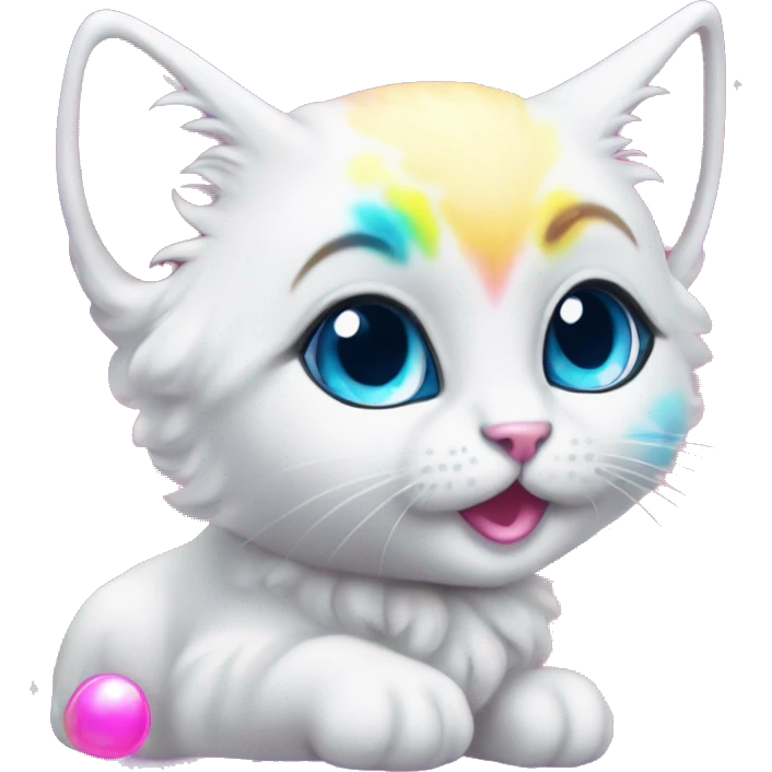 Lisa frank angel kitten  emoji