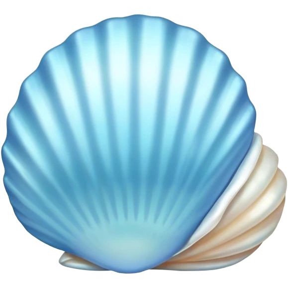 light blue pearl shell emoji