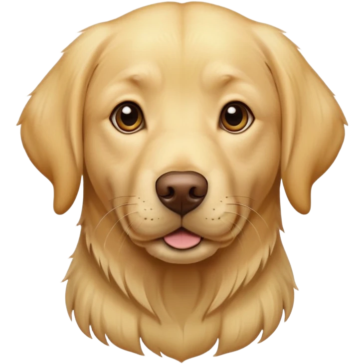 Yellow long-haired Labrador emoji