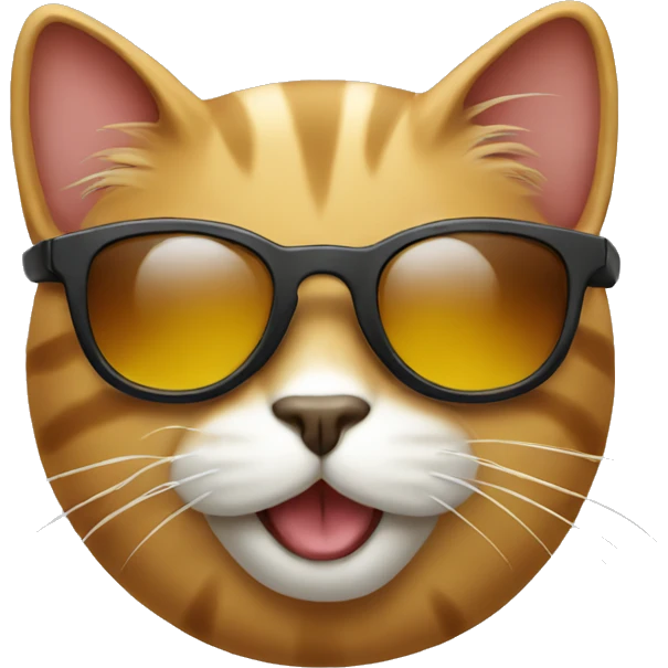 Cat with sunglasses emoji