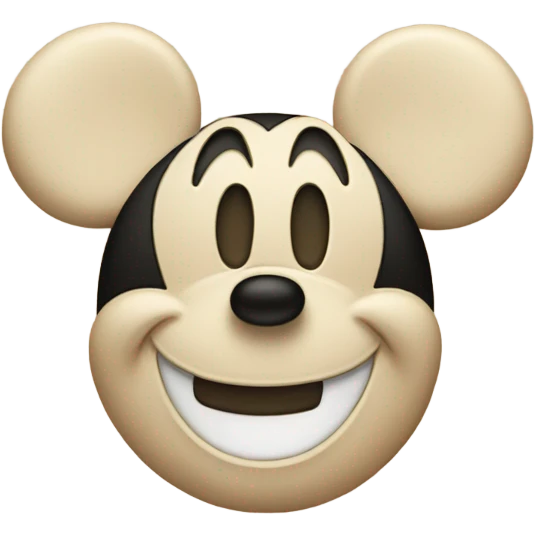 Beige Mickey Mouse emoji