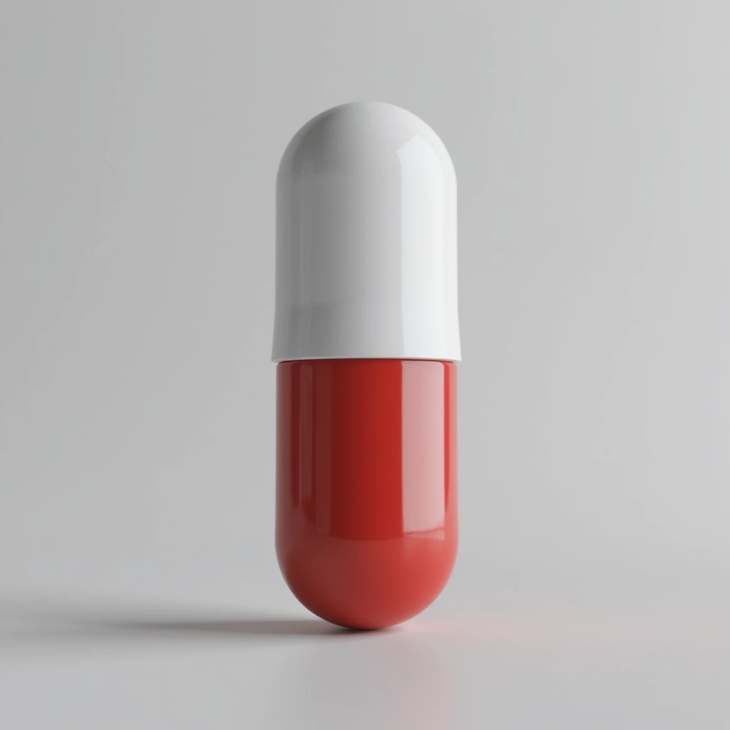 a pill capsule, photorealistic style emoji