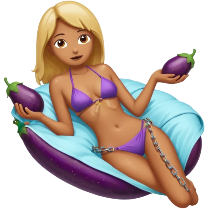 👙💦🍆🍆🛏️⛓️ emoji