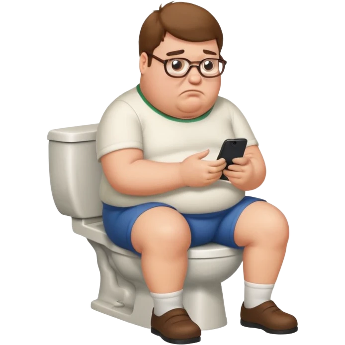 can you do  Peter Griffin sitting on the toilet playing on his phone emoji