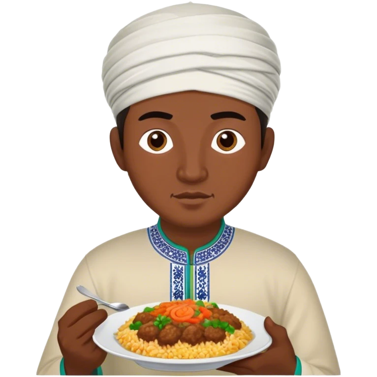 uzbek eating pilav emoji
