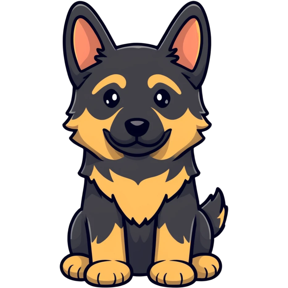 German Shepherd puppy emoji