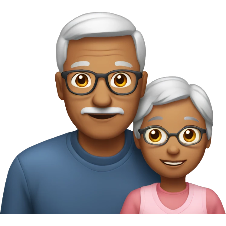 grandparents and grandchild emoji