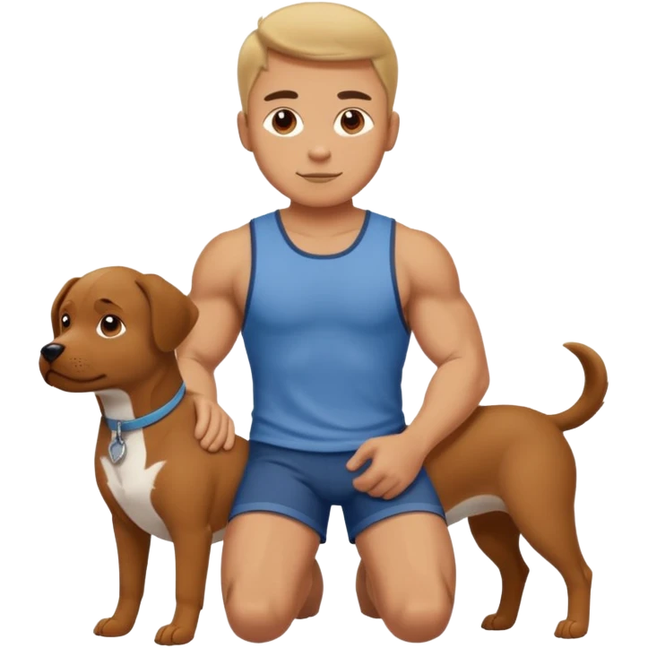 Small muscler whit dog emoji