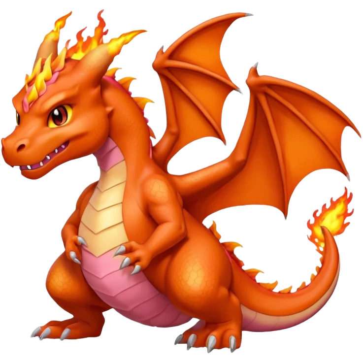 Charizard with pink nails emoji