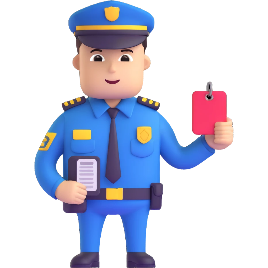 security officer with price tag emoji