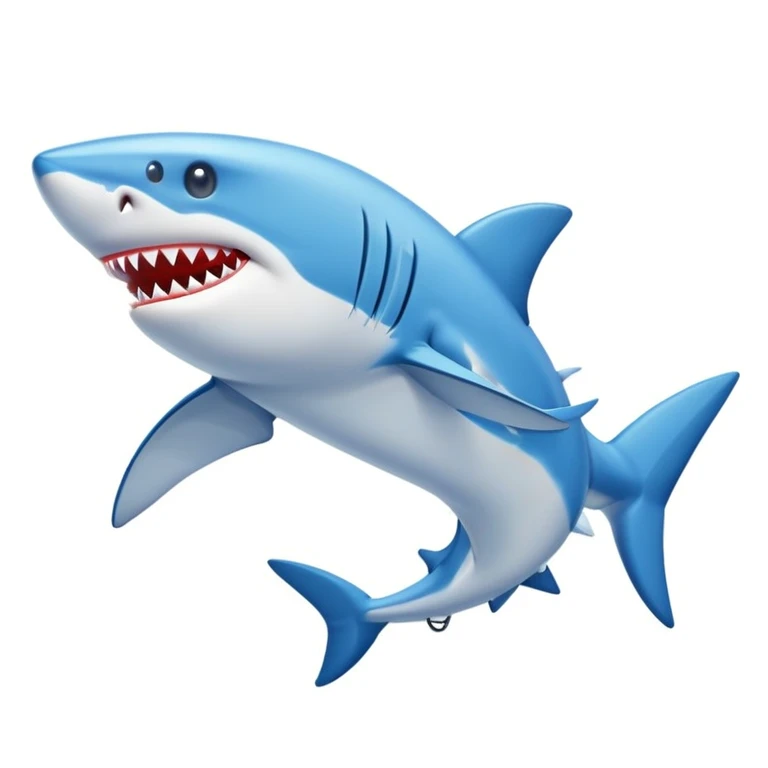 Shark with blue Nike shoes  emoji