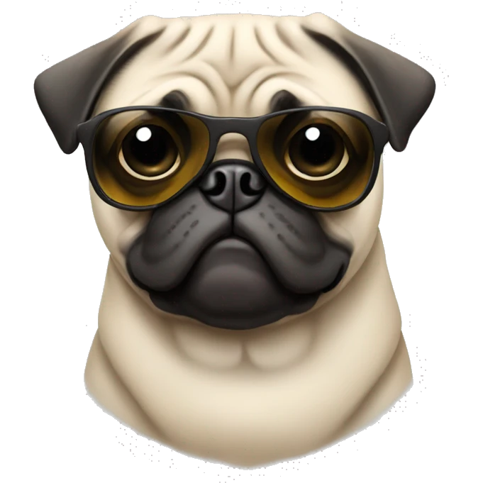 Pug in sunglasses  emoji