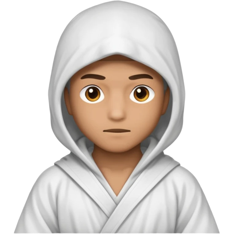 All white ninja robe and light brown skin color emoji