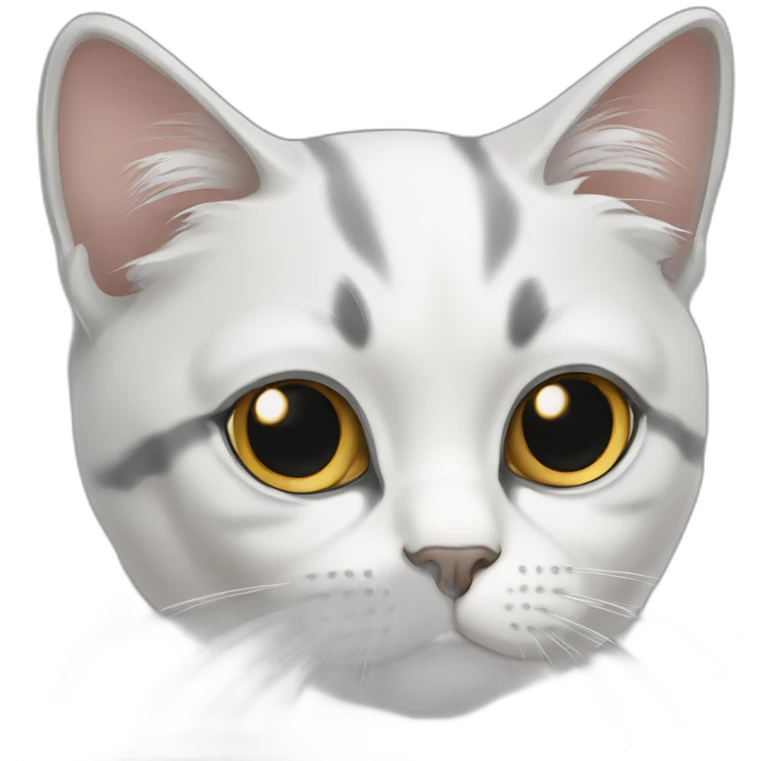Persian white and gray cat emoji