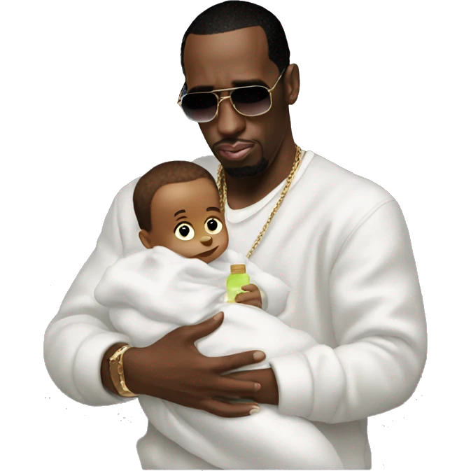 p diddy holding baby oil emoji