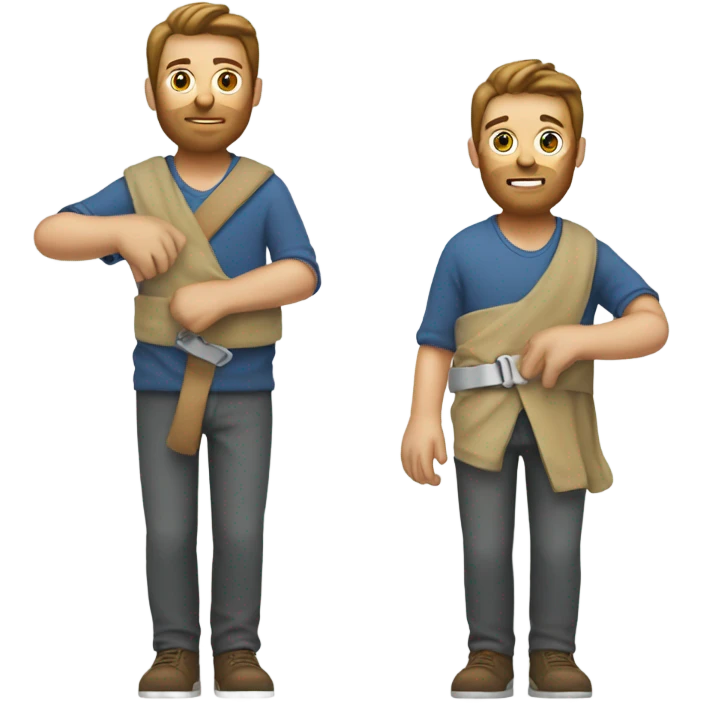 Man with broke arm emoji