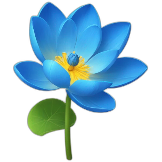 Flor de loto azul emoji