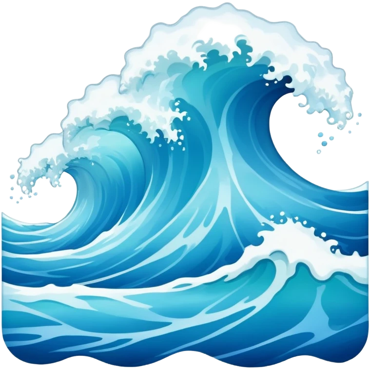 clear blue water waves emoji