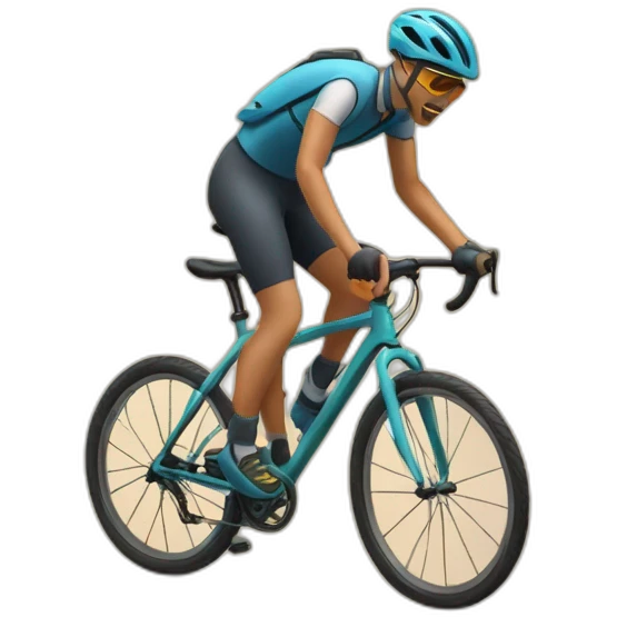 Bicicleta en la montaña saltando emoji