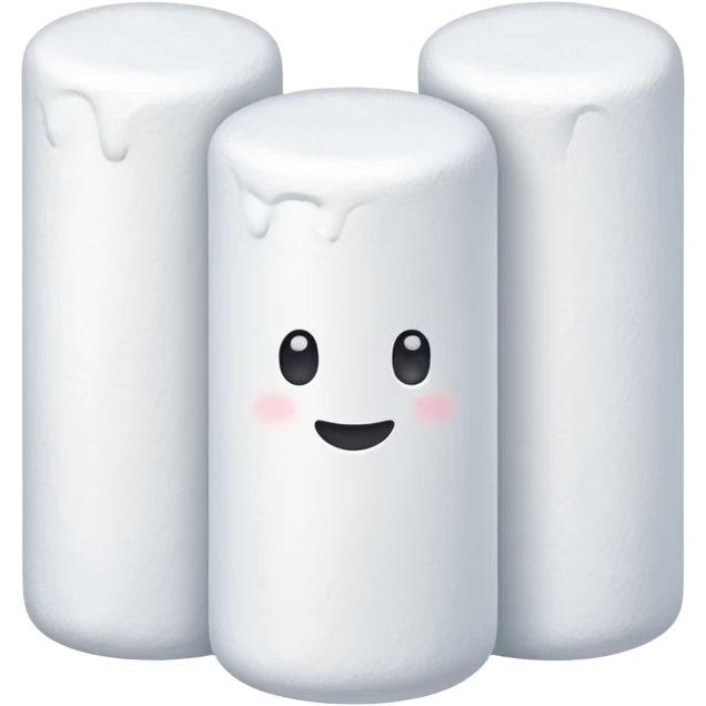 few cylindrical marshmallows, simple, clear emoji