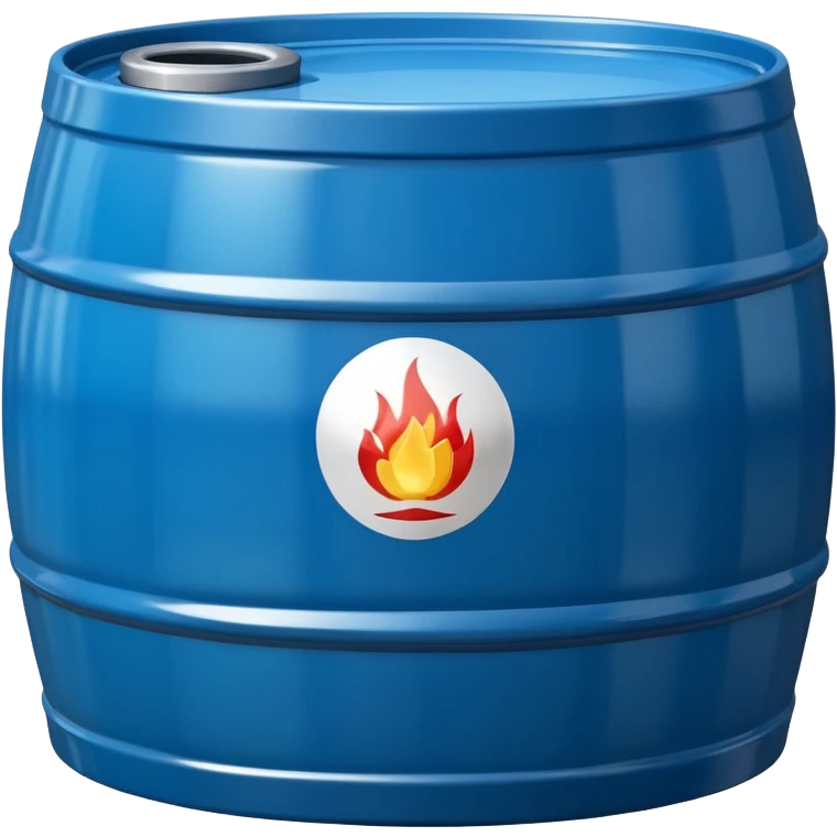 generate a realistic metal petroleum products barrel without rust emoji