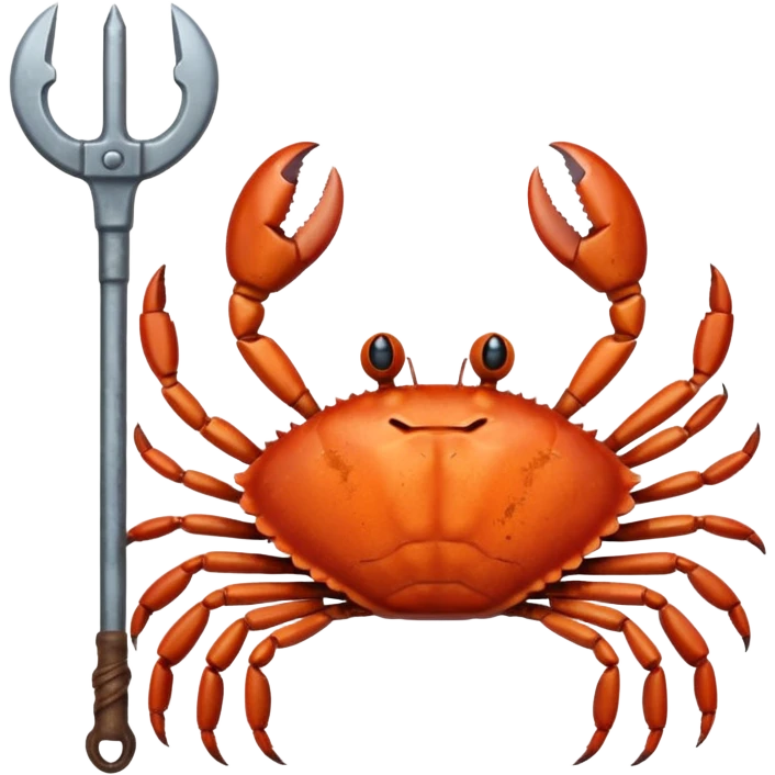 Crab holding a crowbar emoji