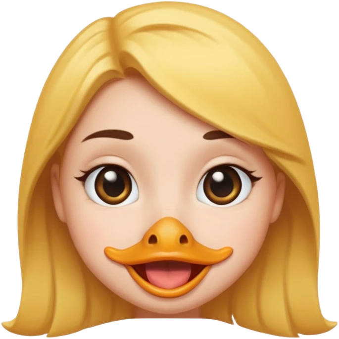 duck face, cute and simple emoji